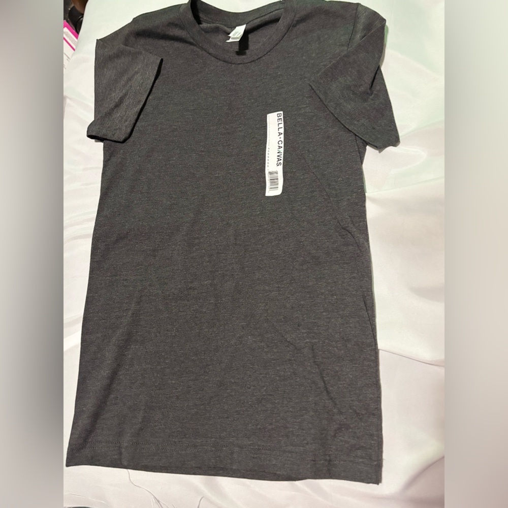 NEW Bella+Canvas Stonewashed Gray Basic Tee Short Sleeve Women’s Size S